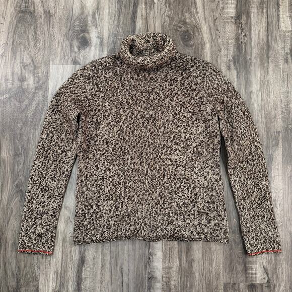 Gap Sweaters - Gap Women’s Size L Turtleneck Knit Sweater Natural Wool/Cotton Blend Brown